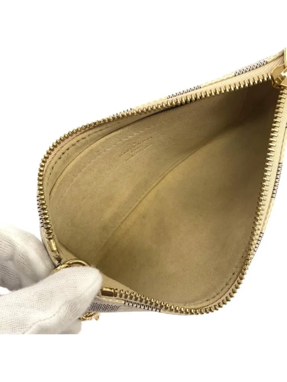 Louis Vuitton Damier Azur Pochette Mirror MM Pouch